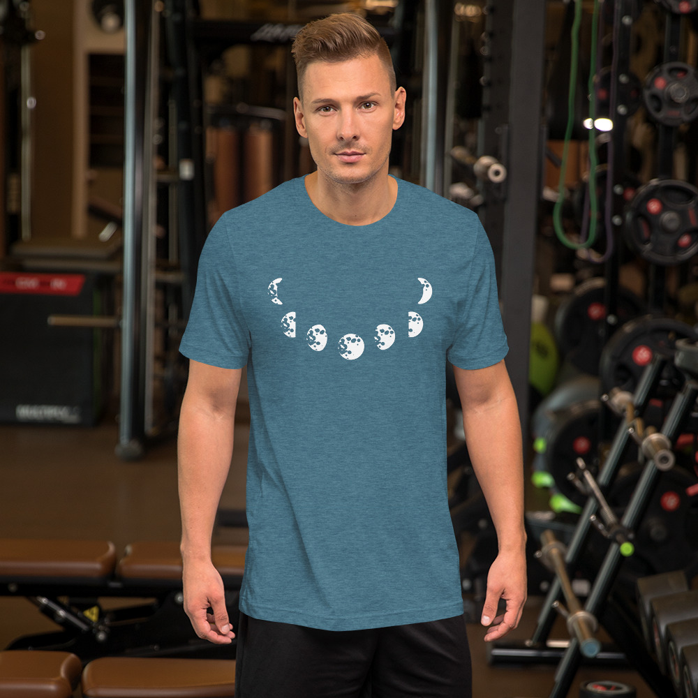 unisex-premium-t-shirt-heather-deep-teal-front-60a3f7478ae5f.jpg I'ts just a phase - Moon Phases T-Shirt 11